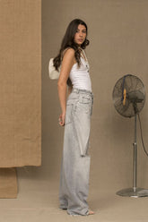 Don The Fuller Elegance in Denim: Chic Grey Cotton Jeans -   -  Don The Fuller.